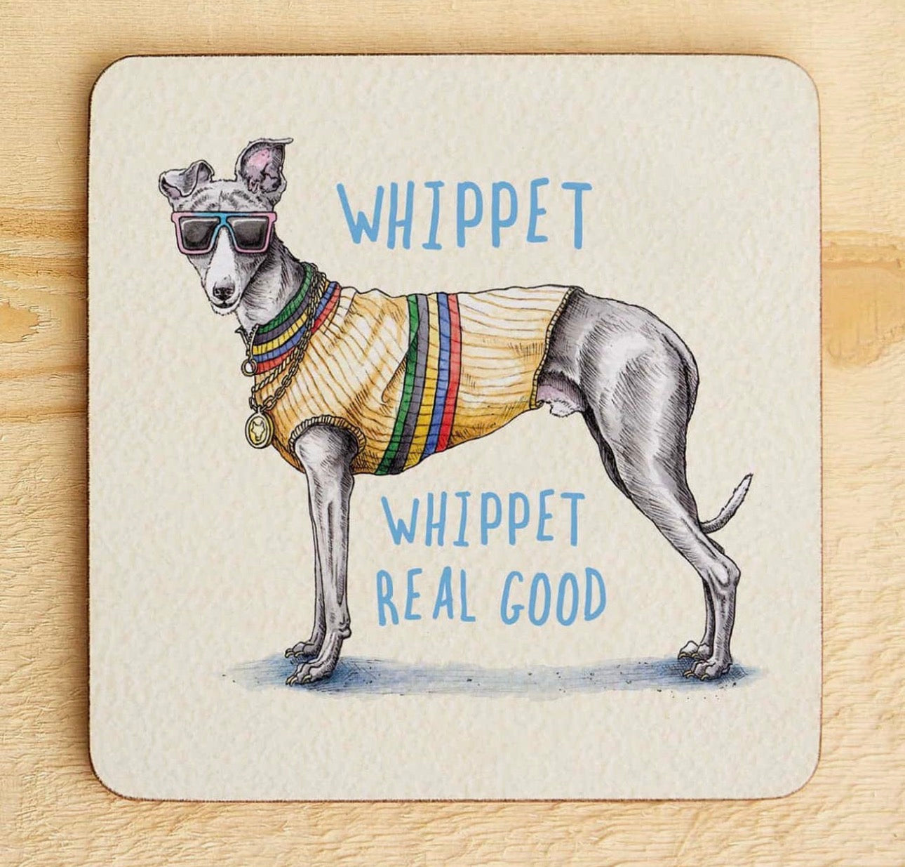 Bewilderbeast Wooden Dog Theme Coasters