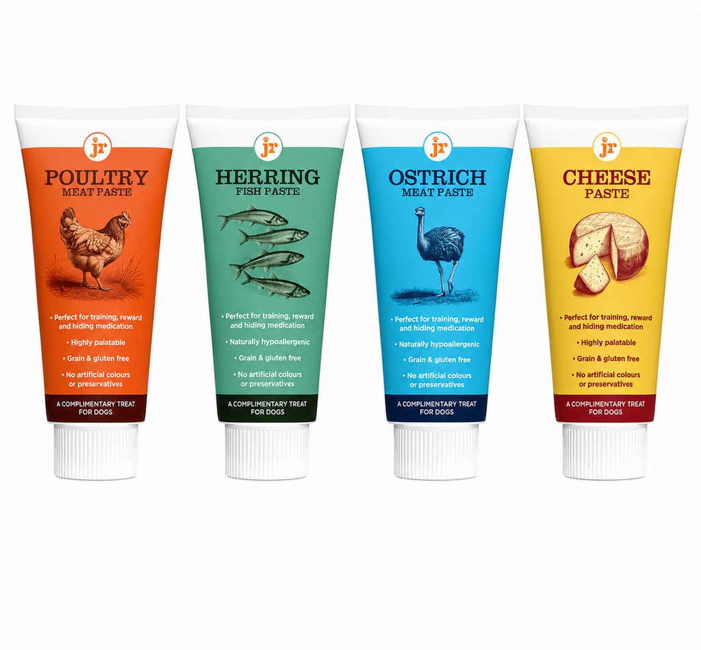 JR Premium Pastes- 4 Flavours- Dog Treat Perfect for Training  & Enrichment  o