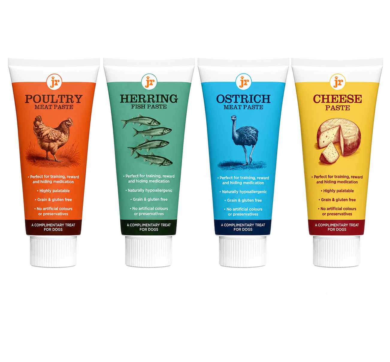 JR Premium Pastes- 4 Flavours- Dog Treat Perfect for Training  & Enrichment  o