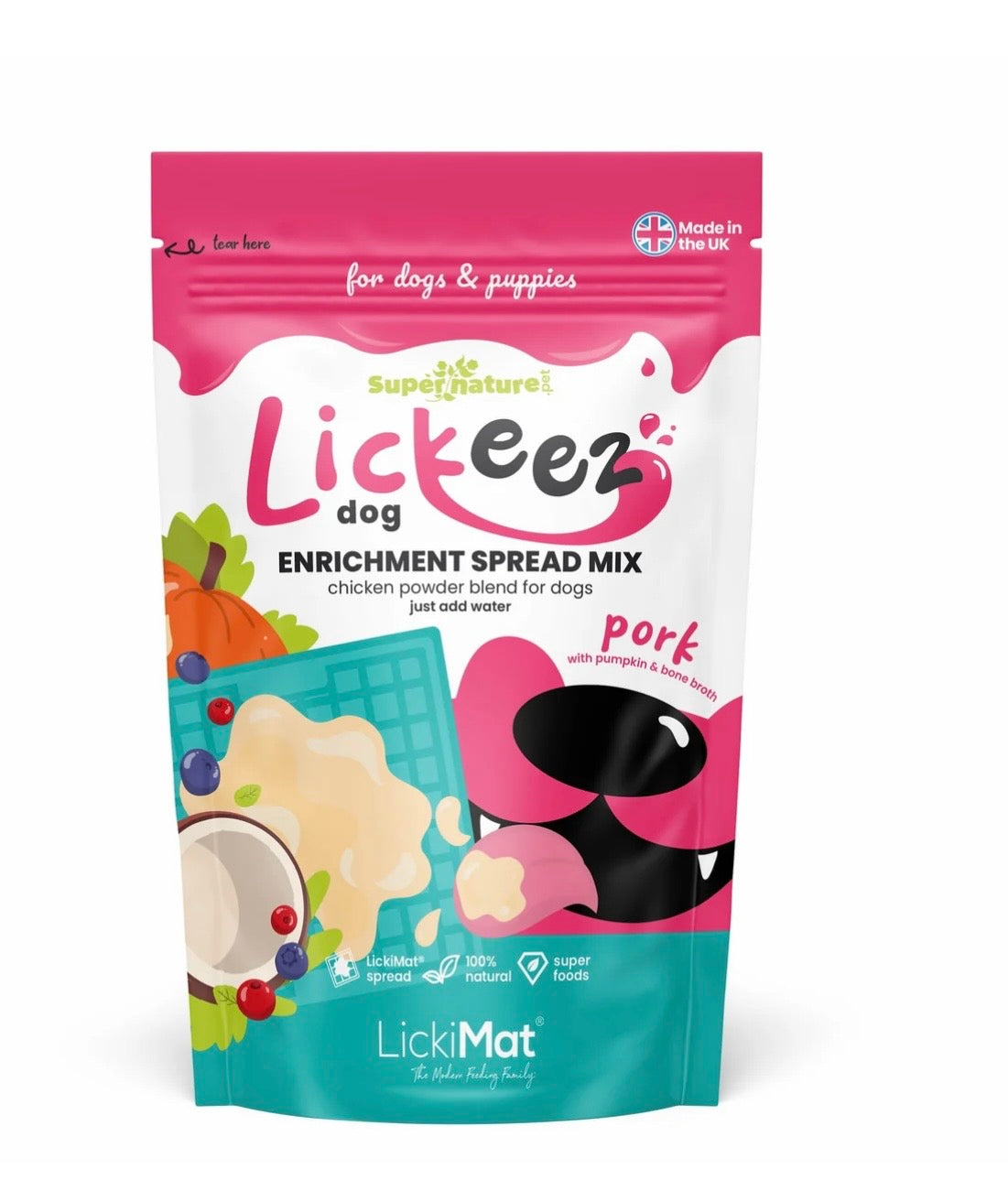 Lickeez Enrichment Spreak Powder- Chicken, Beef or Pork 100g