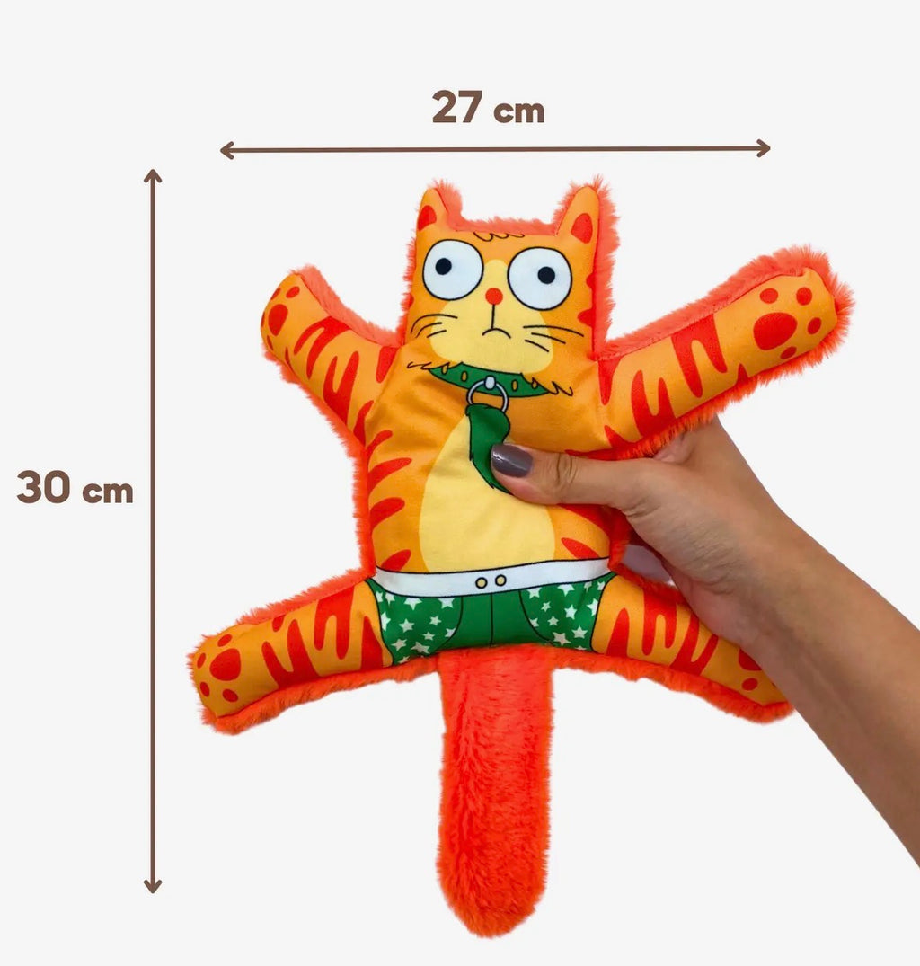WufWuf Ginger Catto Squeaky Plush Dog Toy