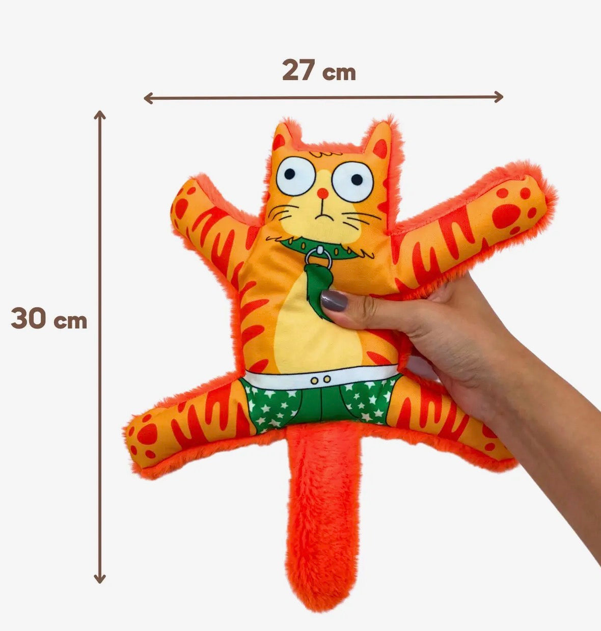 WufWuf Ginger Catto Squeaky Plush Dog Toy