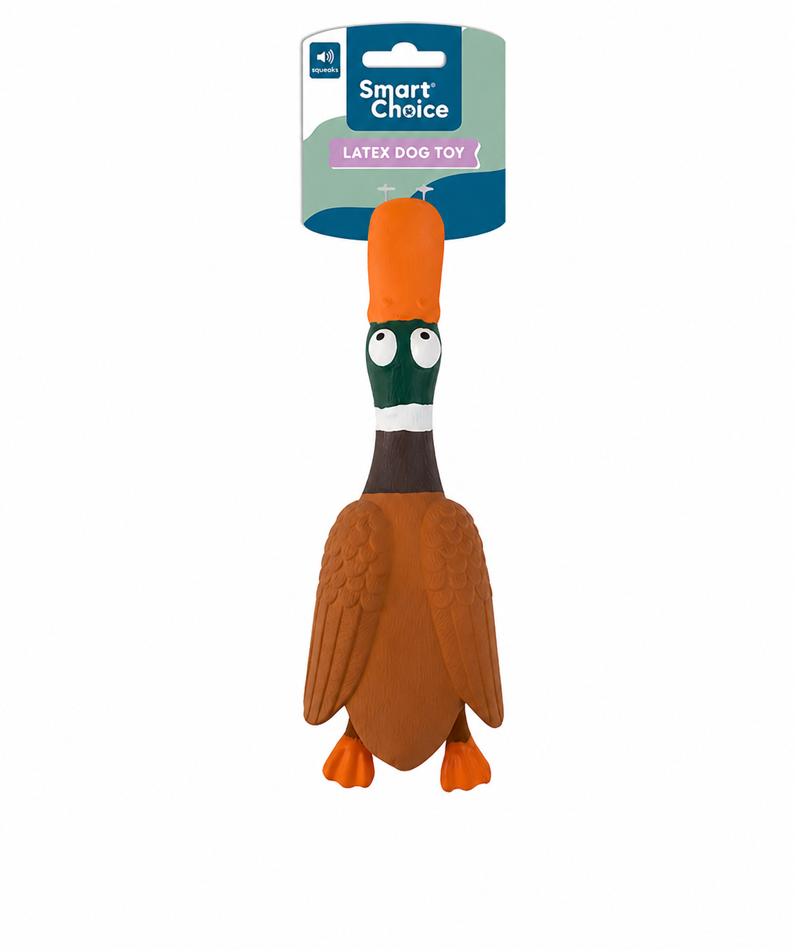 Smart Choice Latex Mallard Duck Squeaky Dog Toy