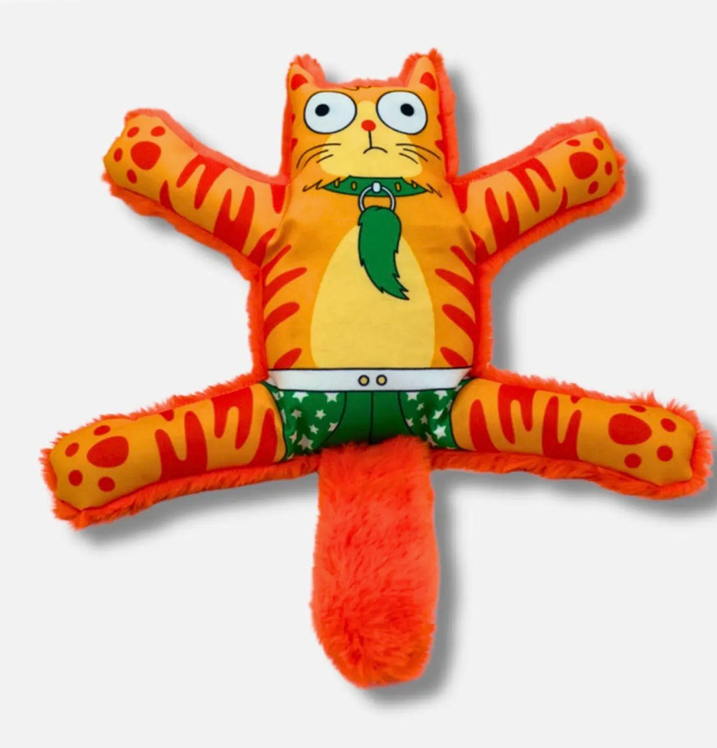 WufWuf Ginger Catto Squeaky Plush Dog Toy