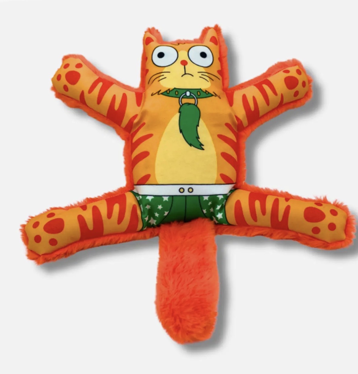WufWuf Ginger Catto Squeaky Plush Dog Toy