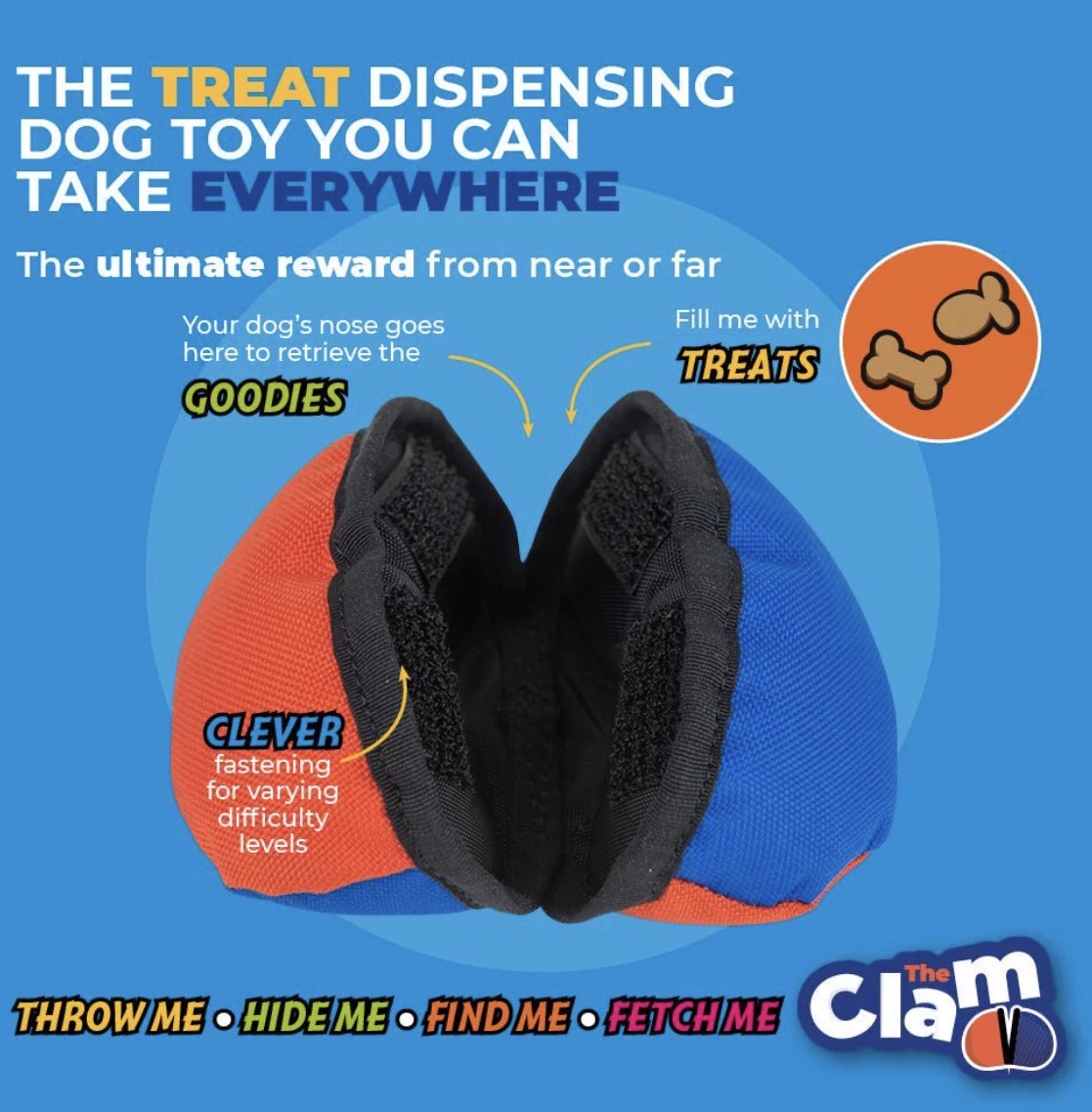 Tug E Nuff Clam Treat Dispenser