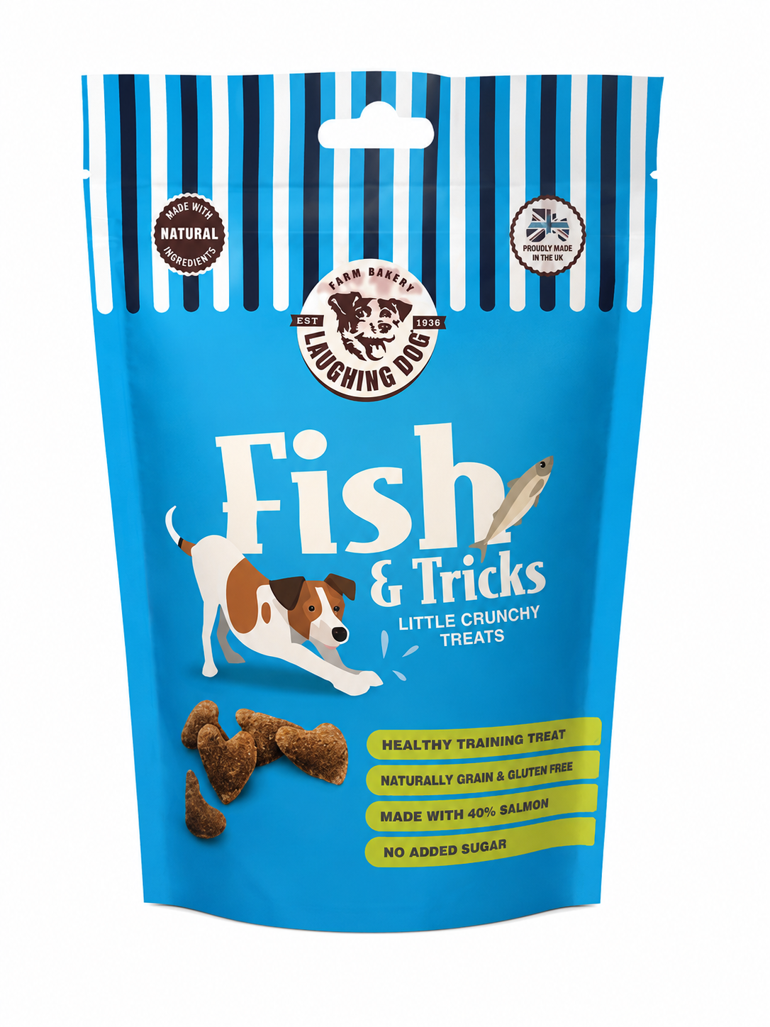 Laughing Dig Fish & Tricks Dog Treats 125g