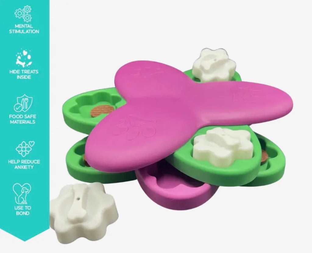 Flower dog enrichment puzzle game