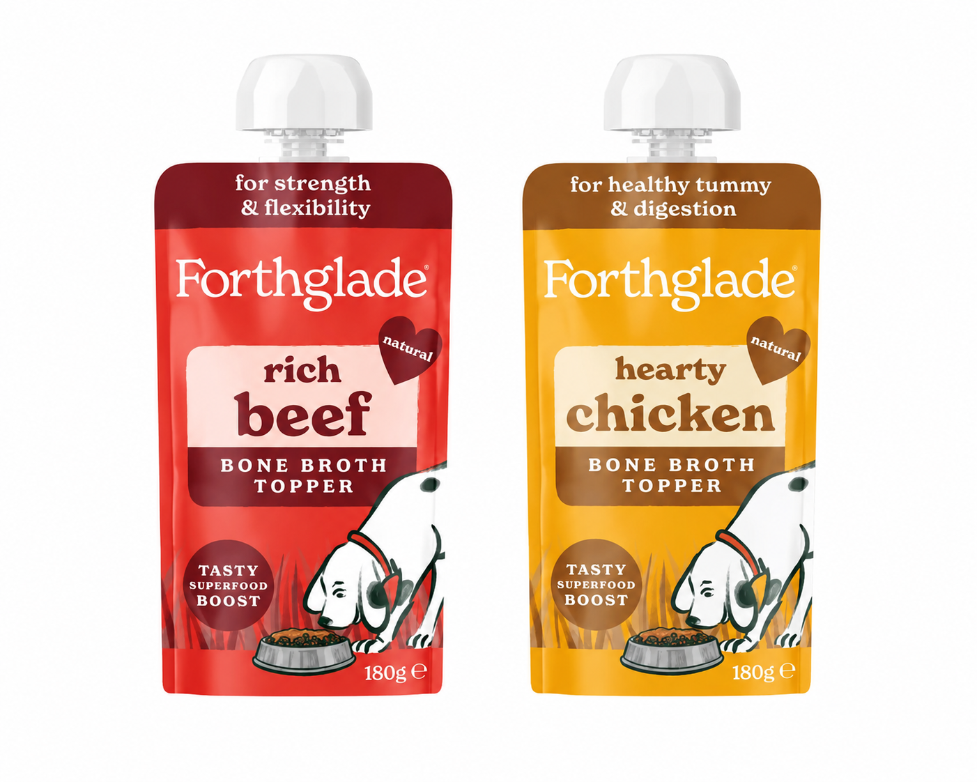Fourthglade Bone Broth Topper 180g Chicken or Beef