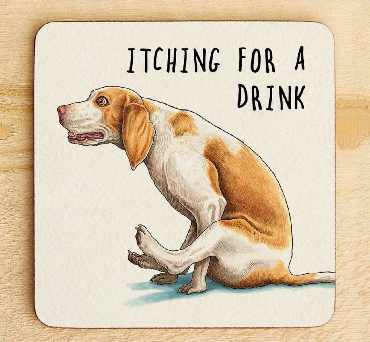 Bewilderbeast Wooden Dog Theme Coasters