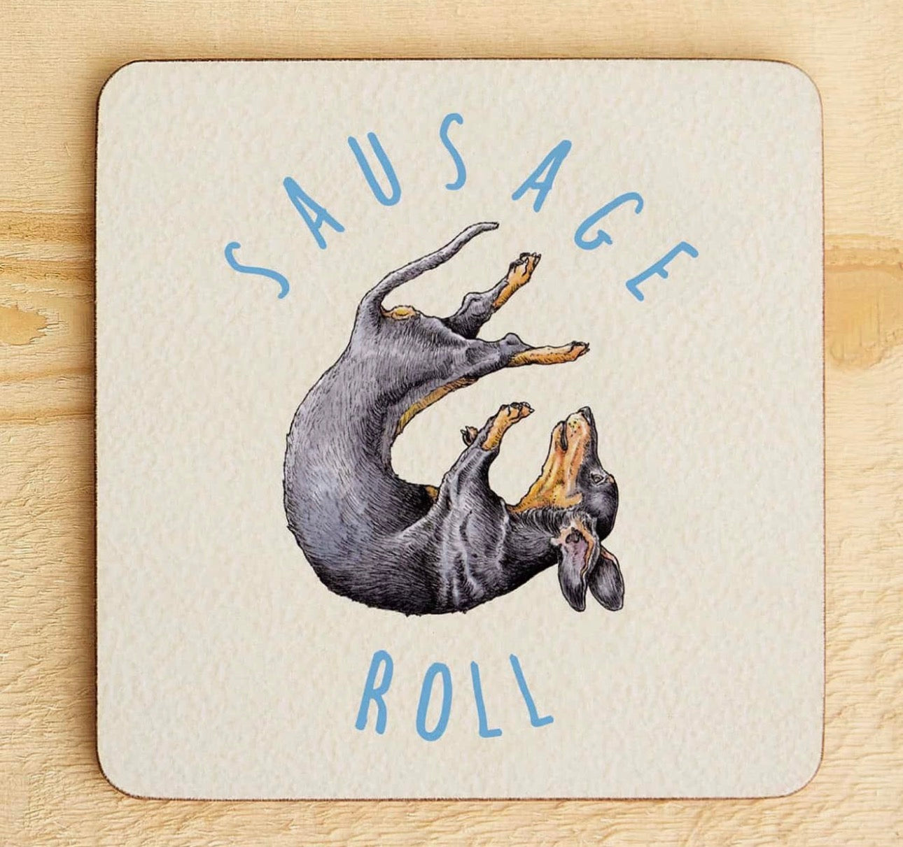 Bewilderbeast Wooden Dog Theme Coasters