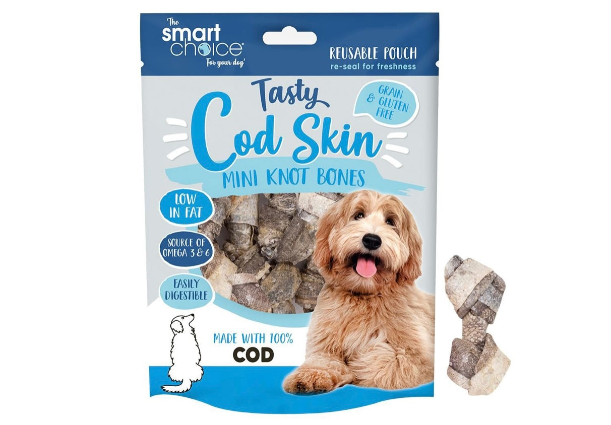 Cod Skin Mini Knots 7 Pack Dog Treats