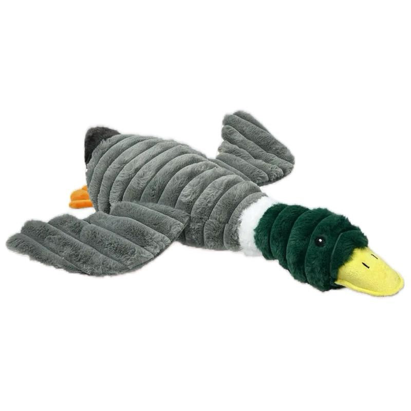 Pet Lou Mallard, Goose, Dino, Pea & Aubergine Large Plush Dog Toys