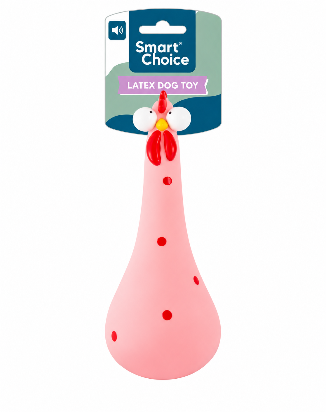 Latex Wobble Squeaky Chicken Toy