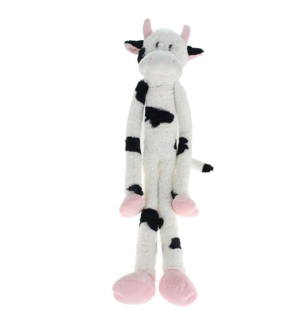 Happy Pet Long Leg Plush Dog Toys- Cow, Giraffe or Snow Leopard