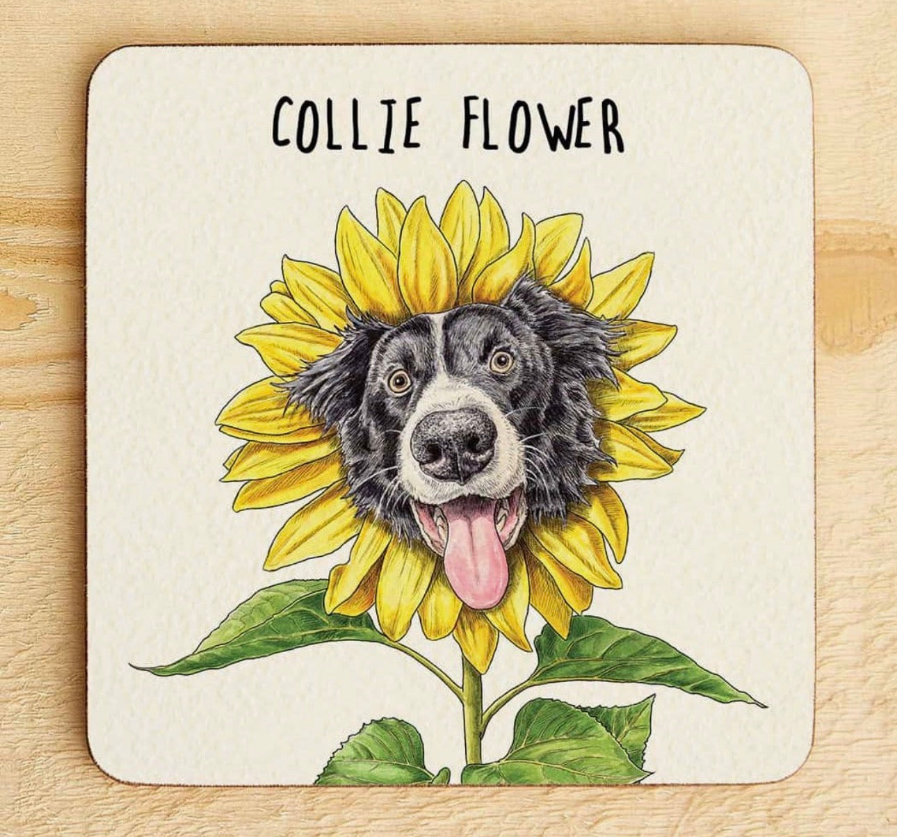Bewilderbeast Wooden Dog Theme Coasters
