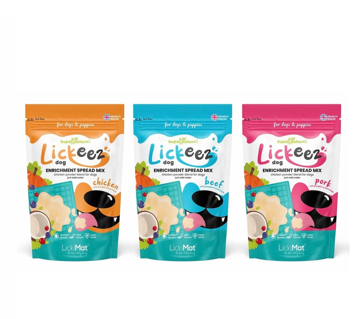 Lickeez Enrichment Spreak Powder- Chicken, Beef or Pork 100g