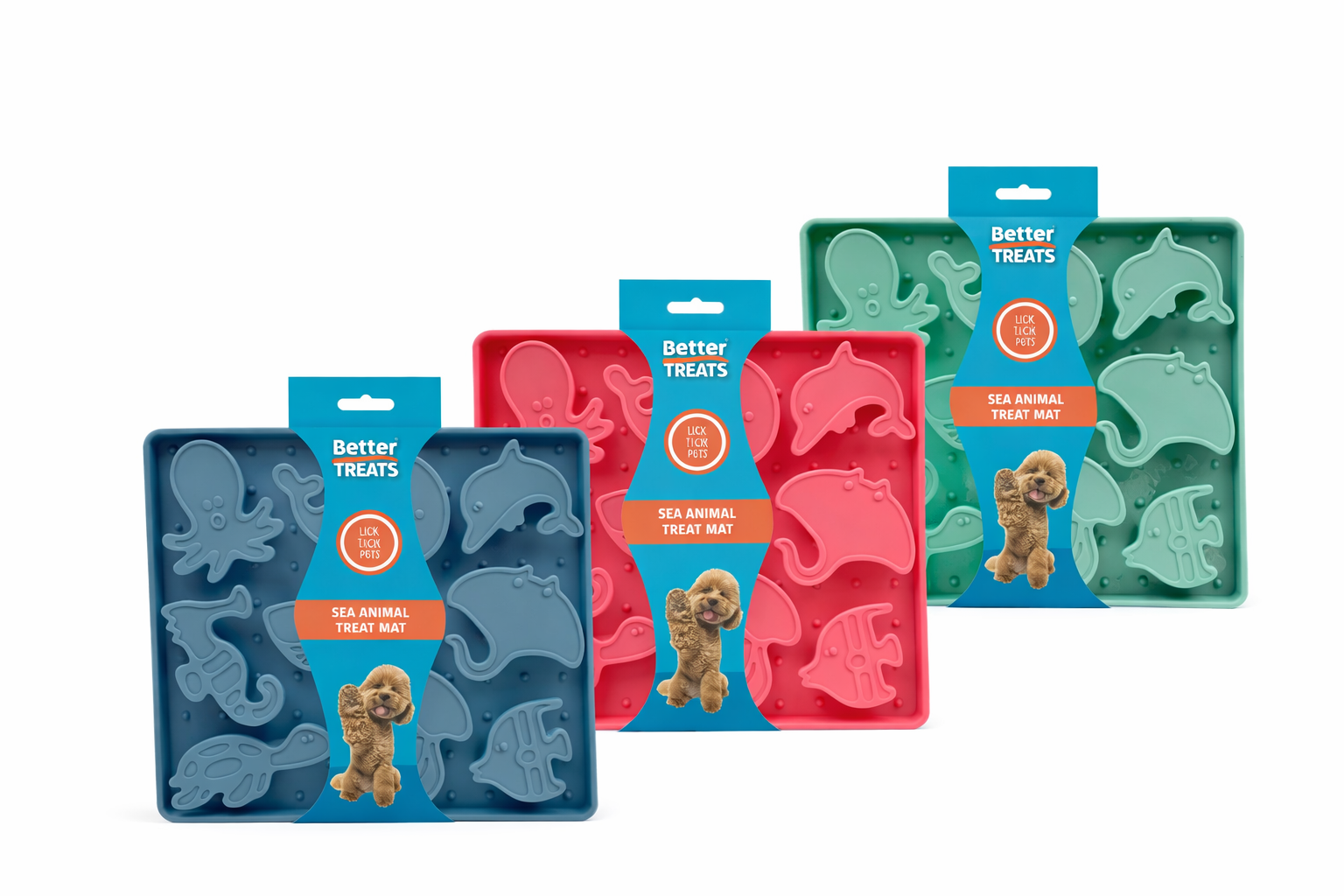 Sea Creature Raised Lickmat & Slowfeeder