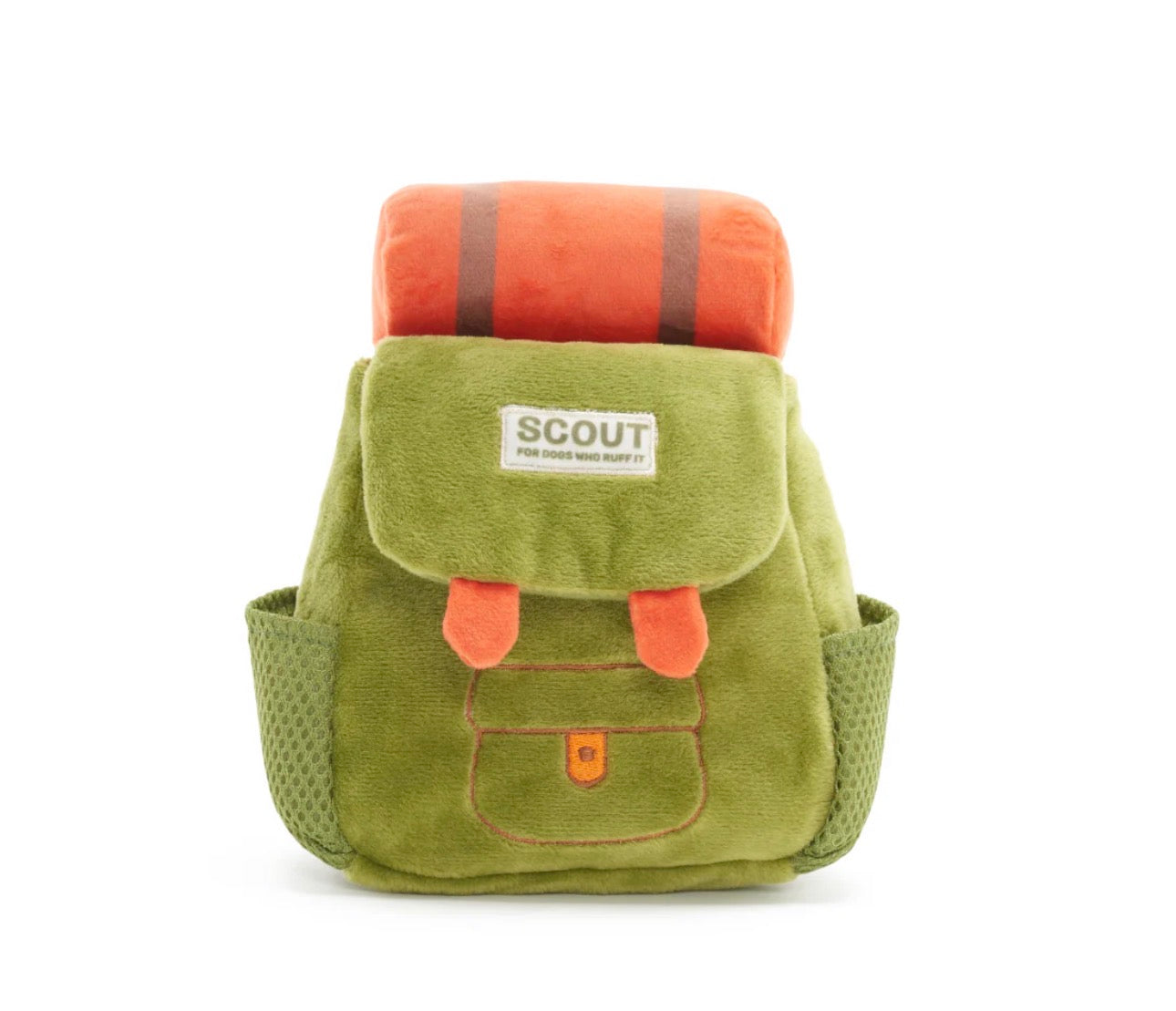 Bark Rowdy Ruckus Rucksack Burrow Plush Dog Toy