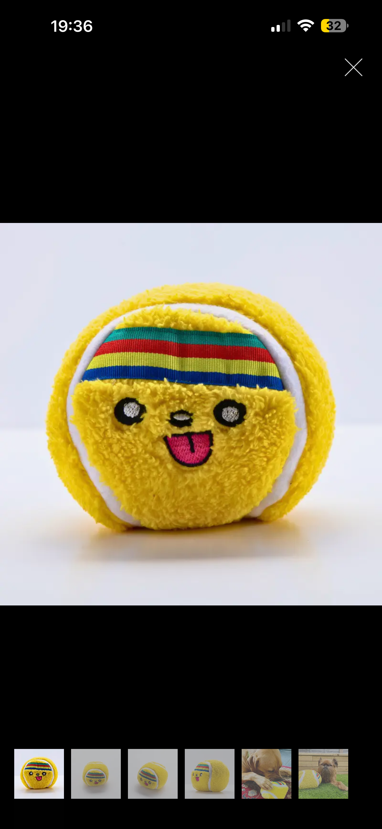 WufWuf Wimballdog Plush Large Tennis Ball