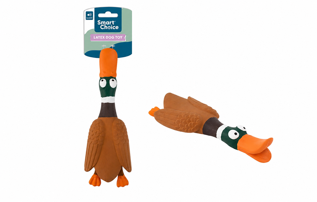 Smart Choice Latex Mallard Duck Squeaky Dog Toy