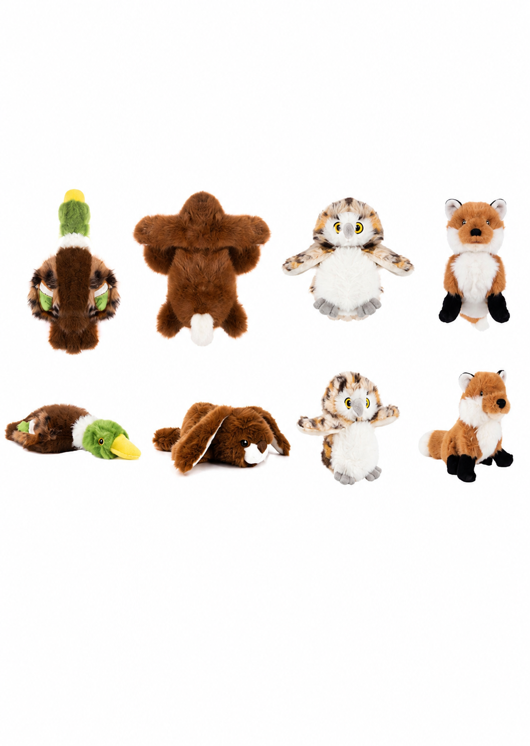 Squeaky Woodland Small Plush- Duck, Rabbit, Owl & Fox