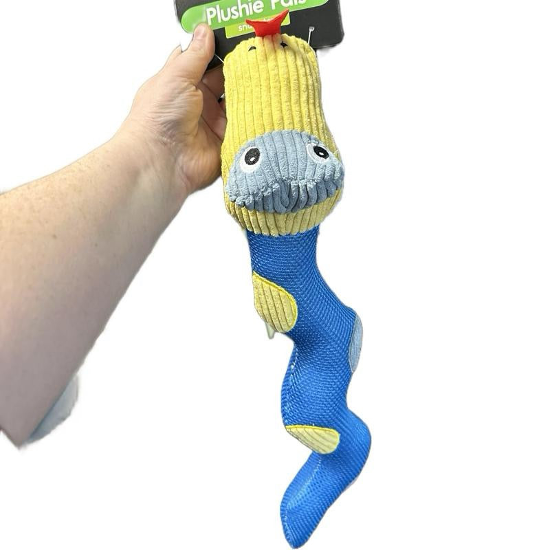 60cm Plush Snake Dog Toy Blue or Green