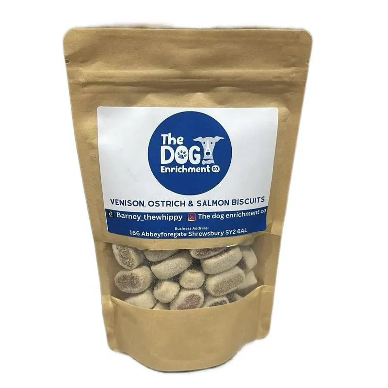 Venison, Ostrich & Salmon Biscuits- 150g