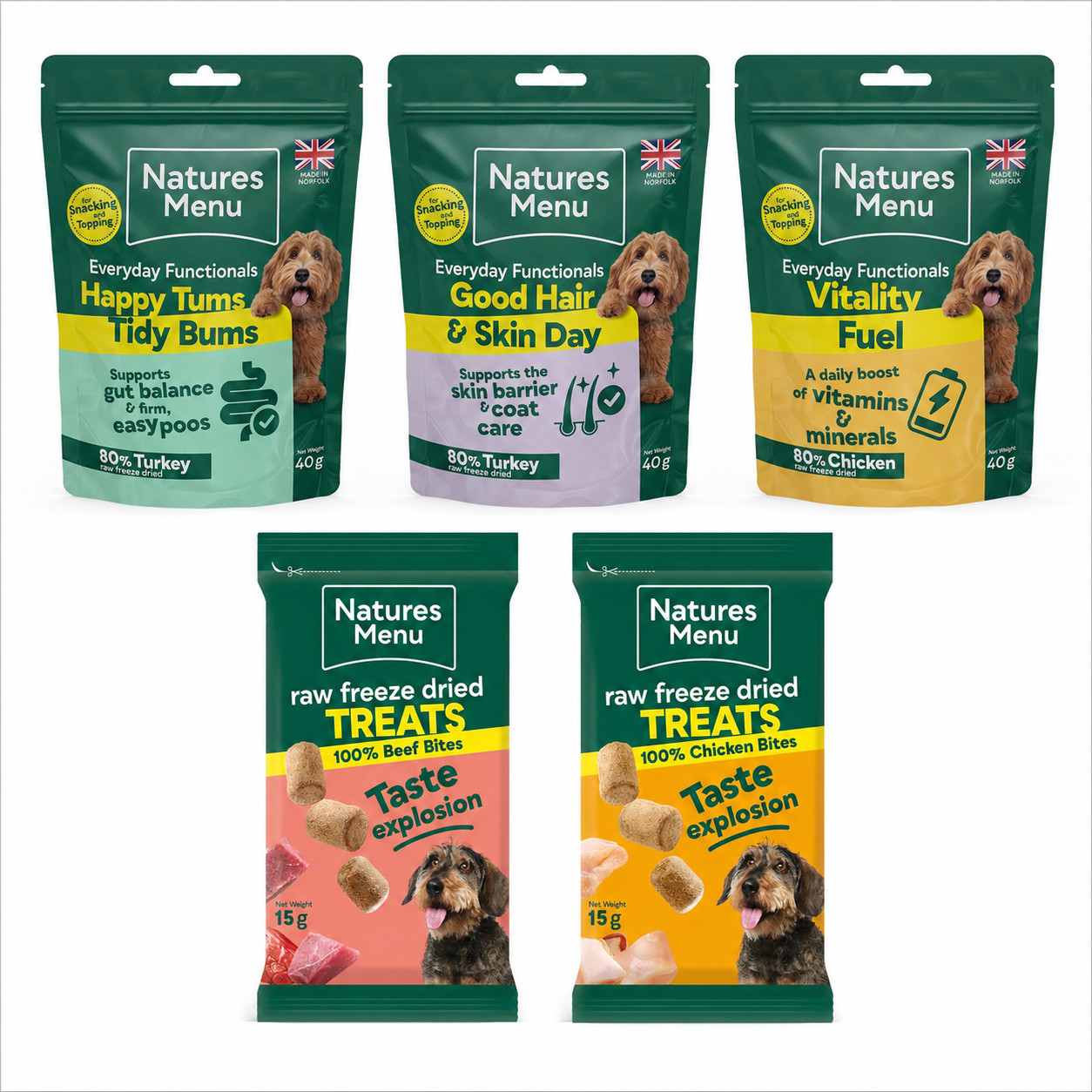 Natures Menu- Multiple Variety’s- Freeze Dried Dog Treats