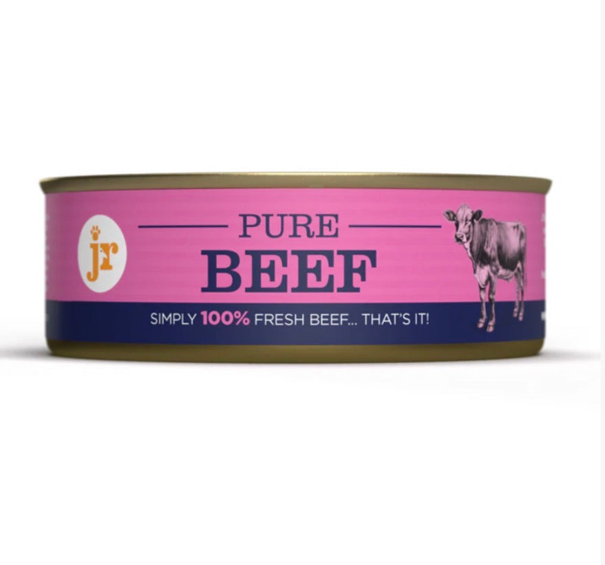JR Pet Product 80g Topper Tins- Mixed Flavours- Fish, Beef, Ostrich & Kangaroo 100% Meat