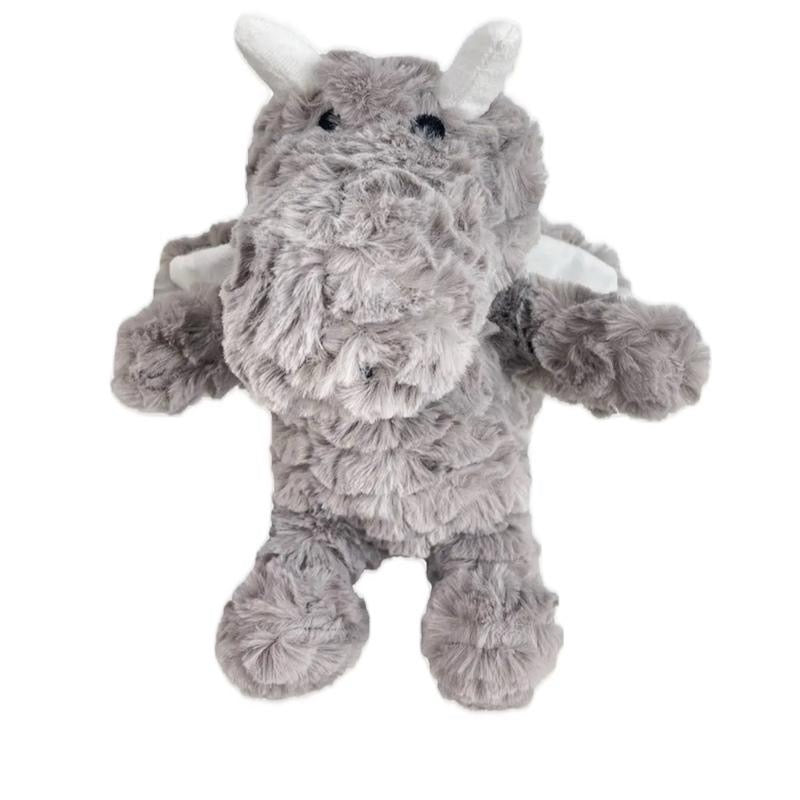 Pet Lou 9 Inch Grey Dragon Dog Toy