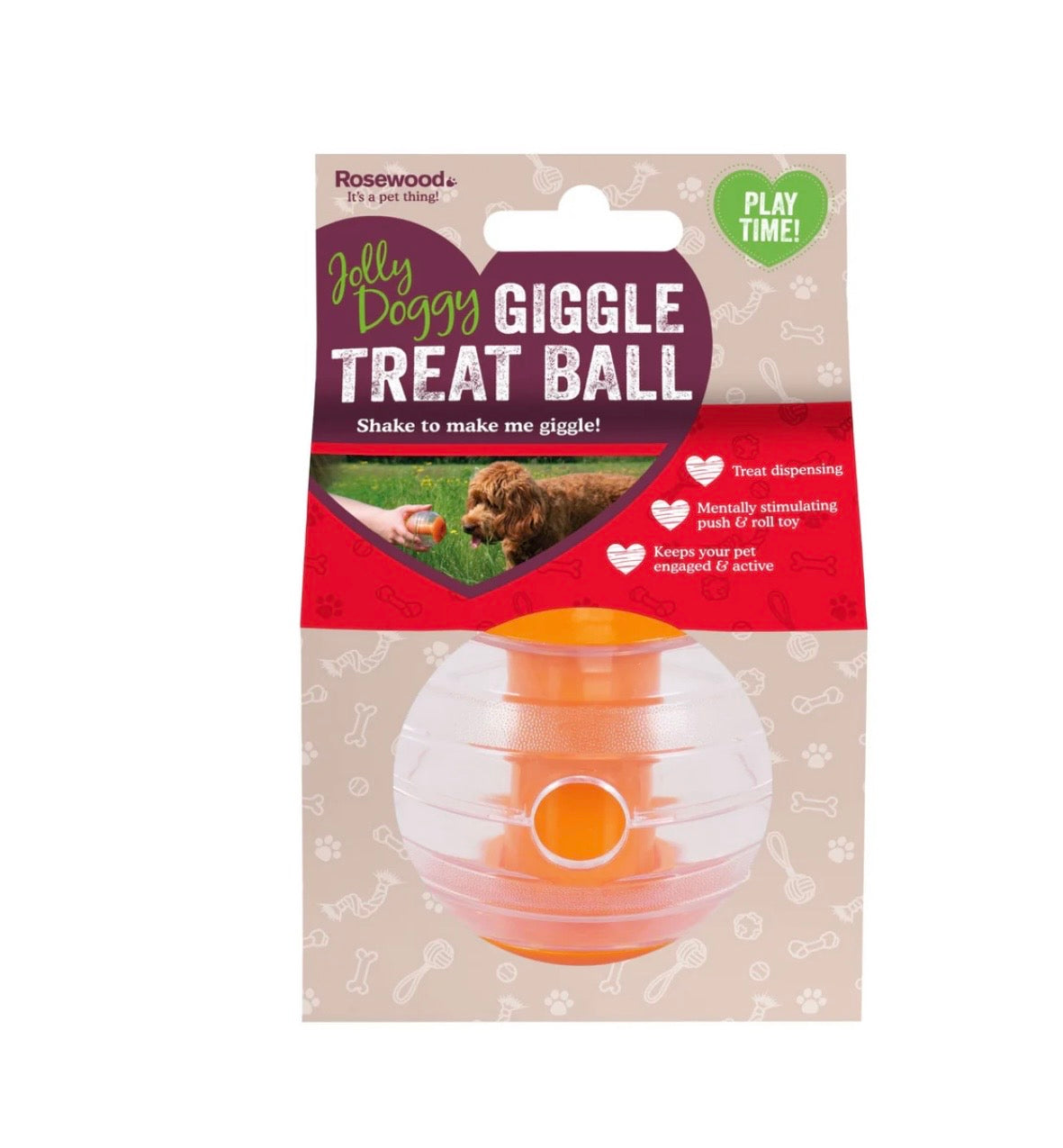 Rosewood Small Giggling Treat Dispenser Ball