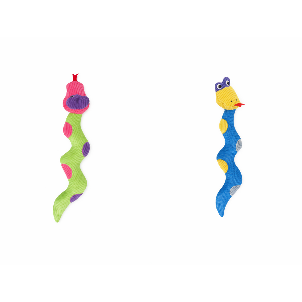 60cm Plush Snake Dog Toy Blue or Green