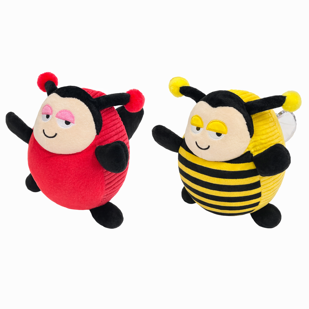 Happy Pet Cheeky Bee & Ladybird Dog Toy