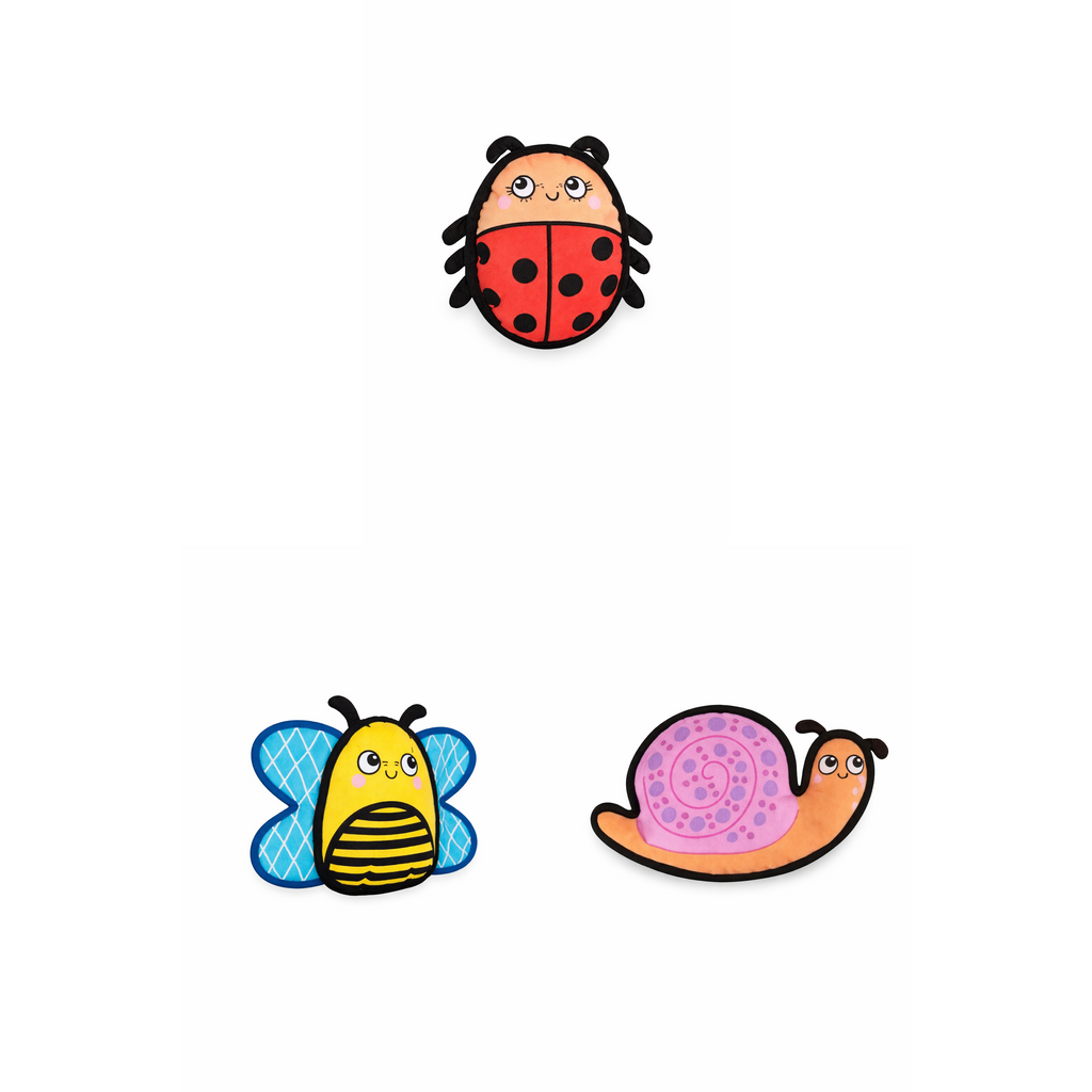Garden Pals Dog Toy Ladybird, Bee & Snail
