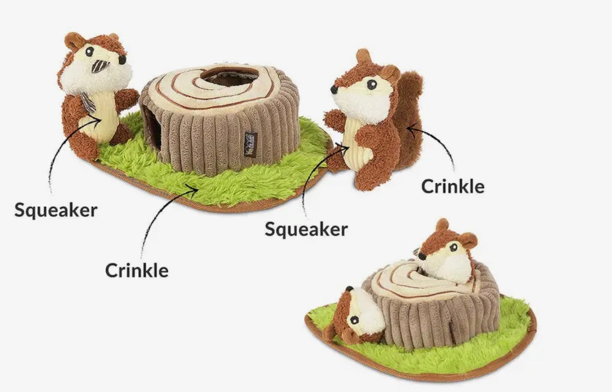 Fuzzyard Forest Friends Burrow Plush Enrichment Toy