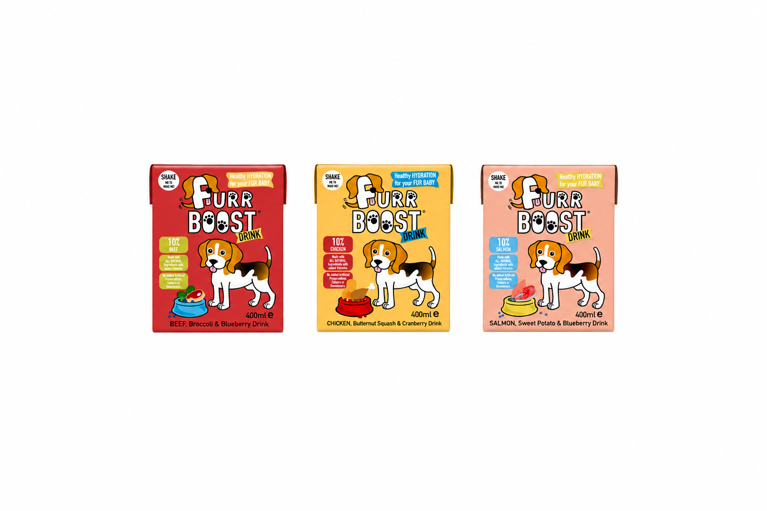 Furr Boost Dog Drink- 3 Flavours