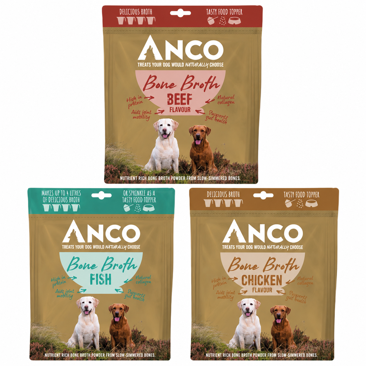 Anco  Bone Broth 120g 3 Flavours